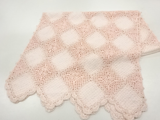 リボン織花菱模様ショール